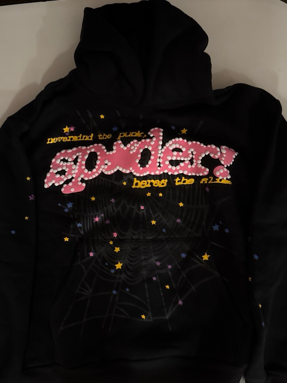 Black Pink Hoodie with Pink Graphic